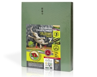 Подложка листовая хвойная Steico 3мм, 7 м2 уп. - изображение 1