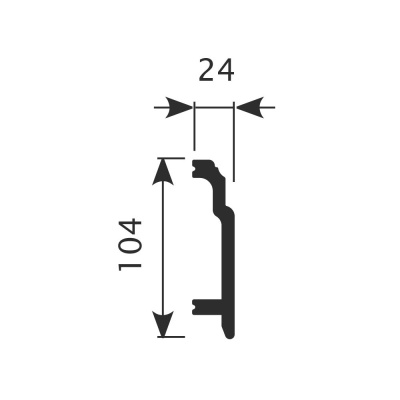 Плинтус PX003, 102х24, 2000мм, Экополимер/16 - изображение 2