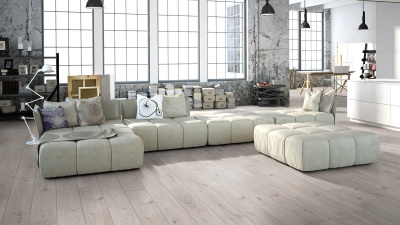 Ламинат Kronotex Mammut D3179 Дуб Эверест белый с фаской 1,387 м2\уп.