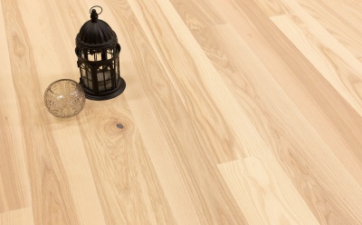 Паркетная доска Polarwood Ash Premium 138 Royal White, однополосная, 14х138х2000, 2,2 м2 уп., без фаски, селекция Country