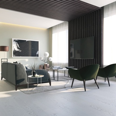 Паркетная доска Polarwood Oak Milky Way Matt 3S, трехполосная, 14х188х2266, 3,41м2 уп., без фаски, селекция Robust