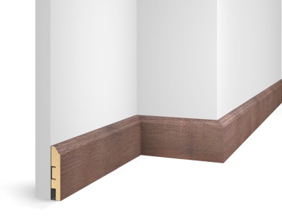 Плинтус WP07, экошпон, дуб Окленд, 80x16x2400 мм, МДФ
