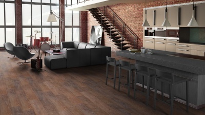 Ламинат Tarkett Estetica Oak Natur dark brown 1292×194×9мм с фаской