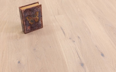 Паркетная доска Polarwood Oak Premium 138 Artist White, однополосная, 14х138х1800, 2 м2 уп.,  c 2 cторонней фаской, селекция Country