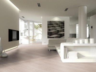 Ламинат Kronotex Exquisit D2873 Дуб Вейвлесс белый с фаской 2,131 м2\уп.