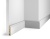 Плинтус AP09 под покраску, белый, 80x16x2400 мм, МДФ, с пазом Плинтус AP09 под покраску, белый, 80x16x2400 мм, МДФ, с пазом