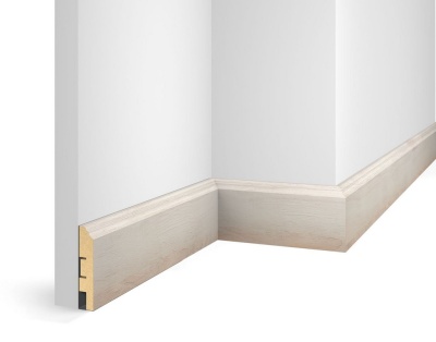 Плинтус WP07, экошпон, дуб Коттон, 80x16x2400 мм, МДФ