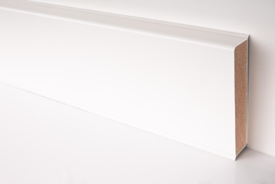 Плинтус Dollken Cubu Flex Life XL 80 мм цвет белый (1013) 2.5 м.п./шт.