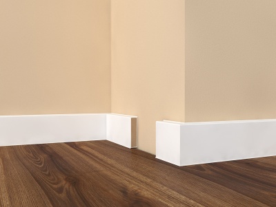 Плинтус Dollken Cubu Flex Life 40 мм цвет белый (1013) 2.5 м.п./шт.