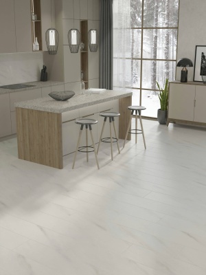 Ламинат Egger Aqua+ Мрамор Леванто белый EPL245 8мм 33 класс c фаской 2,5427м2\уп.