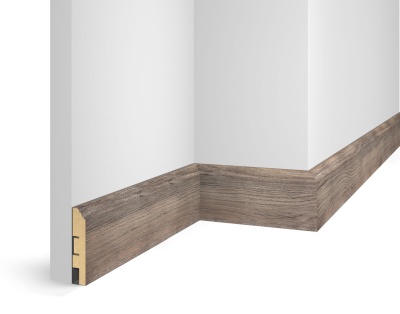 Плинтус WP07, экошпон, дуб Лацио, 80x16x2400 мм, МДФ
