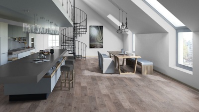 Ламинат Tarkett Estetica Oak Natur grey 1292×194×9мм с фаской