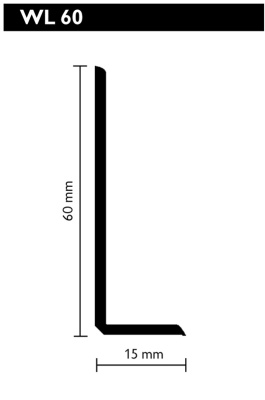 Плинтус Dollken WL60 60 мм цвет светло-серый (0138) 50 м.п./рулон