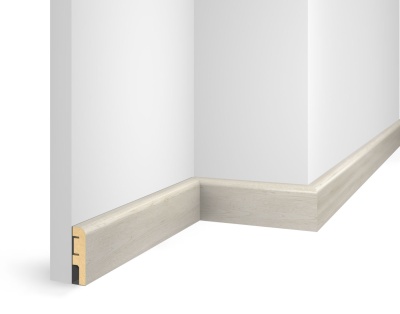 Плинтус ЕP07 NanoFlex, дуб Перламутровый, 80x16x2400 мм, МДФ