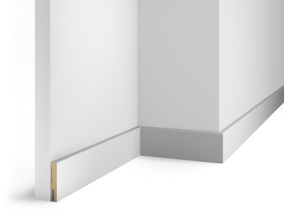 Плинтус AP71 под покраску, белый, 58x10x2400 мм, МДФ