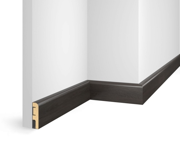 Плинтус ЕP07 NanoFlex, дуб Бархатный, 80x16x2400 мм, МДФ