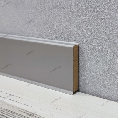 Плинтус Dollken Cubu Flex Life 80 мм цвет серебро (1246) 2.5 м.п./шт. - изображение 1