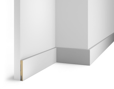 Плинтус AP72 под покраску, белый, 75x10x2400 мм, МДФ - изображение 1