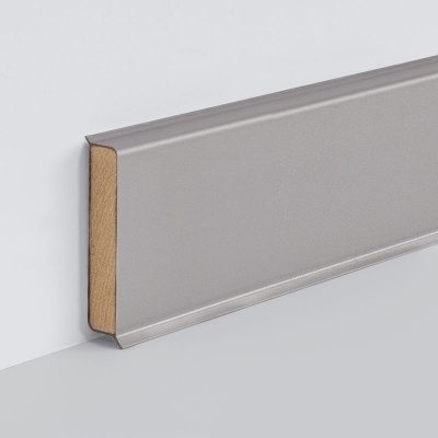 Плинтус Dollken Cubu Flex Life 40 мм цвет серебро (1246) 2.5 м.п./шт. - изображение 1