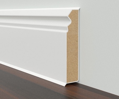 Плинтус Dollken Cubu Flex Life Hamburger Stil 100 мм цвет цвет белый (1013) 2.5 м.п./шт. - изображение 1