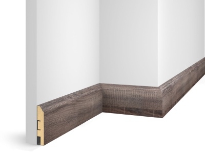 Плинтус WP07, экошпон, дуб Девон, 80x16x2400 мм, МДФ - изображение 1