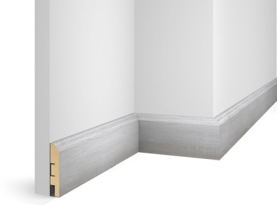 Плинтус WP07, экошпон, дуб Айсберг, 80x16x2400 мм, МДФ - изображение 1