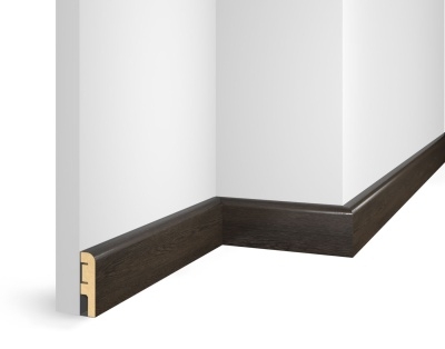 Плинтус ЕP07 NanoFlex, дуб Темный, 80x16x2400 мм, МДФ - изображение 1