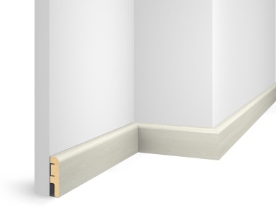 Плинтус ЕP07 NanoFlex, груша Белая, 80x16x2400 мм, МДФ - изображение 1