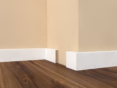 Плинтус Dollken Cubu Flex Life 40 мм цвет белый (1013) 2.5 м.п./шт. - изображение 1