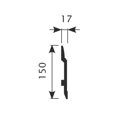 Плинтус PX007, 150х17, 2000мм, Экополимер/13 - изображение 2