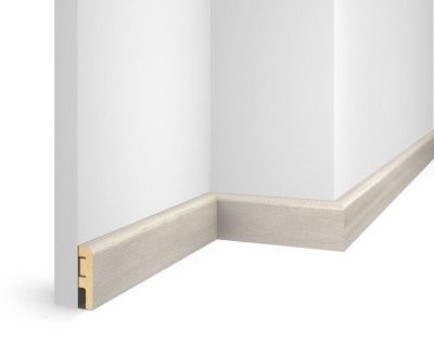 Плинтус ЕP07 NanoFlex, дуб Перламутровый, 80x16x2400 мм, МДФ - изображение 1