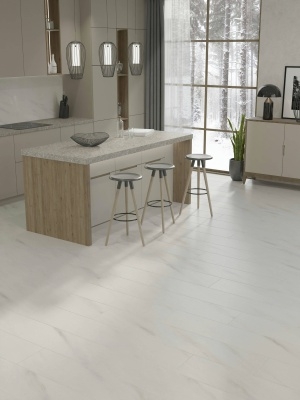 Ламинат Egger Aqua+ Мрамор Леванто белый EPL245 8мм 33 класс c фаской 2,5427м2\уп. - изображение 2