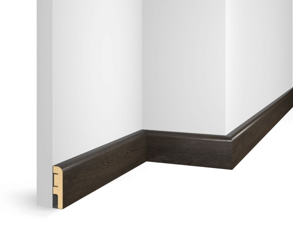 Плинтус ЕP07 NanoFlex, дуб Темный, 80x16x2400 мм, МДФ