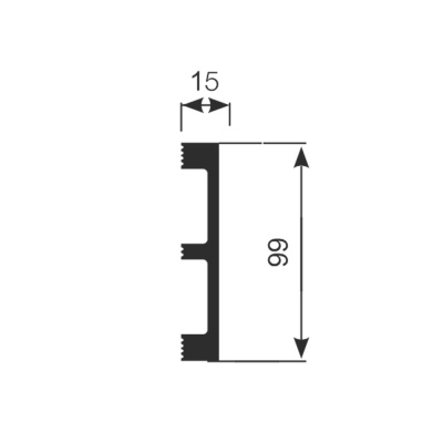 Плинтус PX049, 99х15, 2000мм, Экополимер/20 - изображение 2
