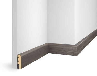 Плинтус ЕP07 NanoFlex, дуб Деревенский, 80x16x2400 мм, МДФ - изображение 1
