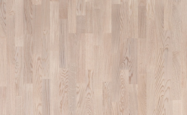 Паркетная доска Polarwood Oak Tundra White Matt Loc 3S, трехполосная, 14х188х1800, 2,72м2 уп., без фаски, селекция Rustic