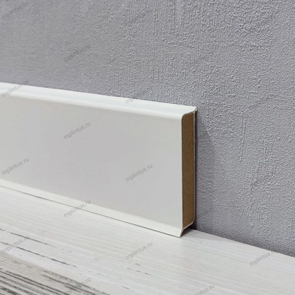 Плинтус Dollken Cubu Flex Life 60 мм цвет белый (1013) 2.5 м.п./шт.